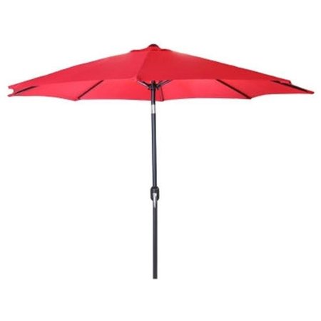 JORDAN MANUFACTURING Jordan Manufacturing US904L-RED 9 in. Red Steel Market Umbrella - Red US904L-RED